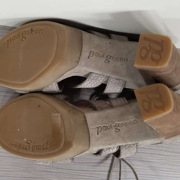 Paul Green Hana Lace-Up Sandal, Earth Gray Leather, Womens Size 8 M - Picture 11 of 12